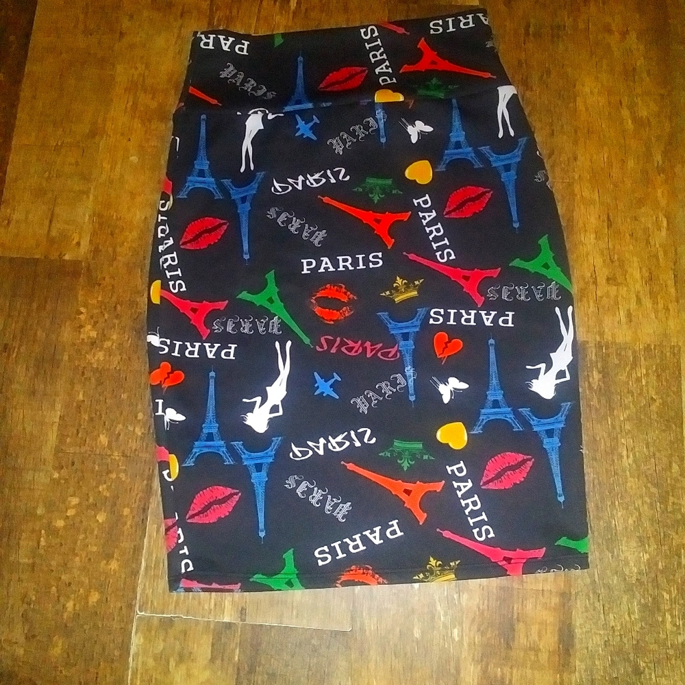 Women's bodycon skirt fashion print Paris